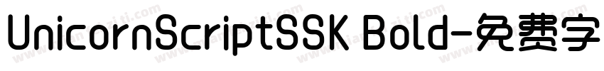 UnicornScriptSSK Bold字体转换